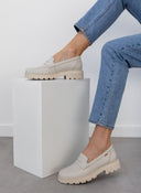 Loafers δερμάτινα Ragazza 0524 - Μπεζ - thefashionproject.gr - RAGAZZA