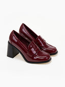 Loafers λουστρίνι με ψηλό τακούνι