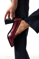 Loafers λουστρίνι με ψηλό τακούνι