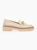 Loafers suede με ματ μεταλλική αγκράφα ERYNN