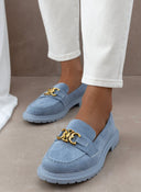 Loafers suede με μεταλλικό στοιχείο Erynn