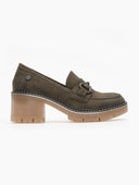 Loafers suede με τακούνι Refresh 171417 - Χακί - thefashionproject.gr - Refresh