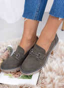 Loafers suede με τακούνι Refresh 171417 - Χακί - thefashionproject.gr - Refresh