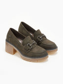 Loafers suede με τακούνι Refresh 171417 - Χακί - thefashionproject.gr - Refresh