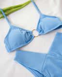Μαγιό ριπ μπικίνι με V slip και κρίκο