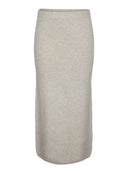 Μάλλινη φούστα με άνοιγμα PIECES 17152020 - Μπεζ - thefashionproject.gr - PIECES
