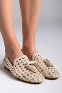Μοκασίνια με διάτρητο σχέδιο CORINA - Χρυσό - thefashionproject.gr - CORINA