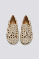 Μοκασίνια με διάτρητο σχέδιο CORINA - Χρυσό - thefashionproject.gr - CORINA
