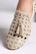 Μοκασίνια με διάτρητο σχέδιο CORINA - Χρυσό - thefashionproject.gr - CORINA