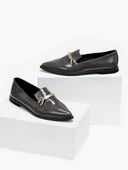 Μοκασίνια μυτερά λουστρίνι Estil - Γκρι - thefashionproject.gr - Estil