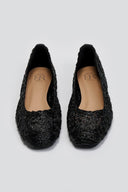 Μπαλαρίνες από ψάθα με σχέδιο ERYNN - Μαύρο - thefashionproject.gr - ERYNN