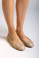 Μπαλαρίνες από ψάθα με σχέδιο ERYNN - Τάουπε - thefashionproject.gr - ERYNN - 23495035002