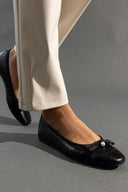 Μπαλαρίνες καπιτονέ με πέρλα ERYNN - Μαύρο - thefashionproject.gr - ERYNN