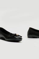 Μπαλαρίνες καπιτονέ με πέρλα ERYNN - Μαύρο - thefashionproject.gr - ERYNN