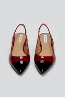 Μπαλαρίνες λουστρίνι μυτερές slingback
