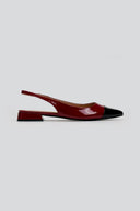 Μπαλαρίνες λουστρίνι μυτερές slingback