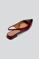 Μπαλαρίνες λουστρίνι μυτερές slingback