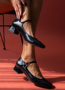 Μπαλαρίνες λουστρίνι Mary Jane Tfp - Μαύρο - thefashionproject.gr - TFP