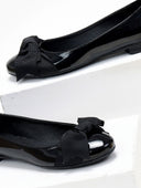 Μπαλαρίνες λουστρίνι με φιόγκο Estil - Μαύρο - thefashionproject.gr - Estil