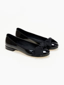 Μπαλαρίνες λουστρίνι με φιόγκο Estil - Μαύρο - thefashionproject.gr - Estil