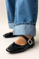 Μπαλαρίνες λουστρίνι με μπαρέτα ERYNN - Μαύρο - thefashionproject.gr - ERYNN