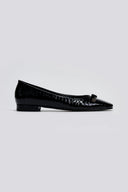 Μπαλαρίνες λουστρίνι με pattern TFP - Μαύρο - thefashionproject.gr - TFP
