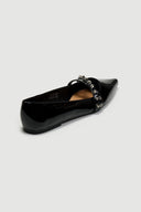 Μπαλαρίνες λουστρίνι μυτερές ERYNN - Μαύρο - thefashionproject.gr - ERYNN