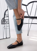 Μπαλαρίνες λουστρίνι TFP - Μαύρο - thefashionproject.gr - TFP