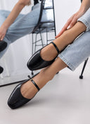 Μπαλαρίνες λουστρίνι TFP - Μαύρο - thefashionproject.gr - TFP