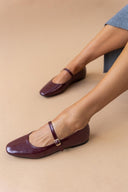 Μπαλαρίνες λουστρίνι TFP - Μπορντό - thefashionproject.gr - TFP