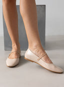 Μπαλαρίνες λουστρίνι TFP - Nude - thefashionproject.gr - TFP