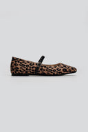 Μπαλαρίνες Mary Jane σατέν με print TFP - Leopard - thefashionproject.gr - TFP
