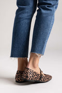 Μπαλαρίνες Mary Jane σατέν με print TFP - Leopard - thefashionproject.gr - TFP