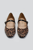 Μπαλαρίνες Mary Jane σατέν με print TFP - Leopard - thefashionproject.gr - TFP