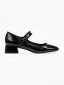 Μπαλαρίνες Mary Janes λουστρίνι με σιρίτι - Μαύρο - thefashionproject.gr - BOTEGGA 22