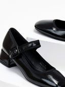 Μπαλαρίνες Mary Janes λουστρίνι με σιρίτι - Μαύρο - thefashionproject.gr - BOTEGGA 22