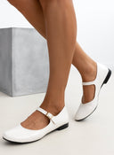 Μπαλαρίνες Mary Janes με λουράκι Estil - Πάγου - thefashionproject.gr - Estil