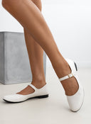 Μπαλαρίνες Mary Janes με λουράκι Estil - Πάγου - thefashionproject.gr - Estil