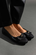 Μπαλαρίνες ματ με φιόγκο ERYNN - Μαύρο - thefashionproject.gr - ERYNN