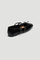 Μπαλαρίνες mat με λουράκια ERYNN - Μαύρο - thefashionproject.gr - ERYNN
