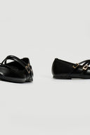 Μπαλαρίνες mat με λουράκια ERYNN - Μαύρο - thefashionproject.gr - ERYNN