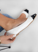 Μπαλαρίνες με καπιτονέ σχέδιο Erynn - Λευκό - thefashionproject.gr - ERYNN