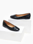 Μπαλαρίνες με καπιτονέ σχέδιο Erynn - Μαύρο - thefashionproject.gr - ERYNN