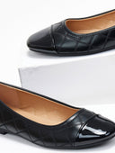 Μπαλαρίνες με καπιτονέ σχέδιο Erynn - Μαύρο - thefashionproject.gr - ERYNN