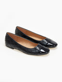 Μπαλαρίνες με καπιτονέ σχέδιο Erynn - Μαύρο - thefashionproject.gr - ERYNN