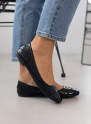 Μπαλαρίνες με καπιτονέ σχέδιο Erynn - Μαύρο - thefashionproject.gr - ERYNN