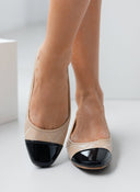 Μπαλαρίνες με καπιτονέ σχέδιο Erynn - Μπεζ - thefashionproject.gr - ERYNN