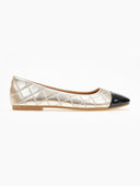 Μπαλαρίνες με καπιτονέ σχέδιο Erynn - Χρυσό - thefashionproject.gr - ERYNN