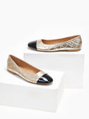 Μπαλαρίνες με καπιτονέ σχέδιο Erynn - Χρυσό - thefashionproject.gr - ERYNN