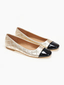 Μπαλαρίνες με καπιτονέ σχέδιο Erynn - Χρυσό - thefashionproject.gr - ERYNN